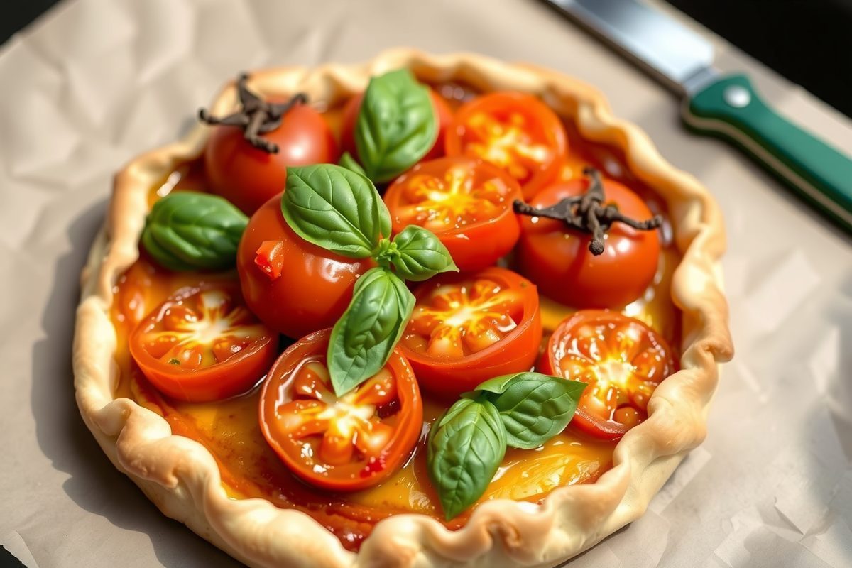 Tarte Tatin De Tomates Cerises Au Basilic (jpg)