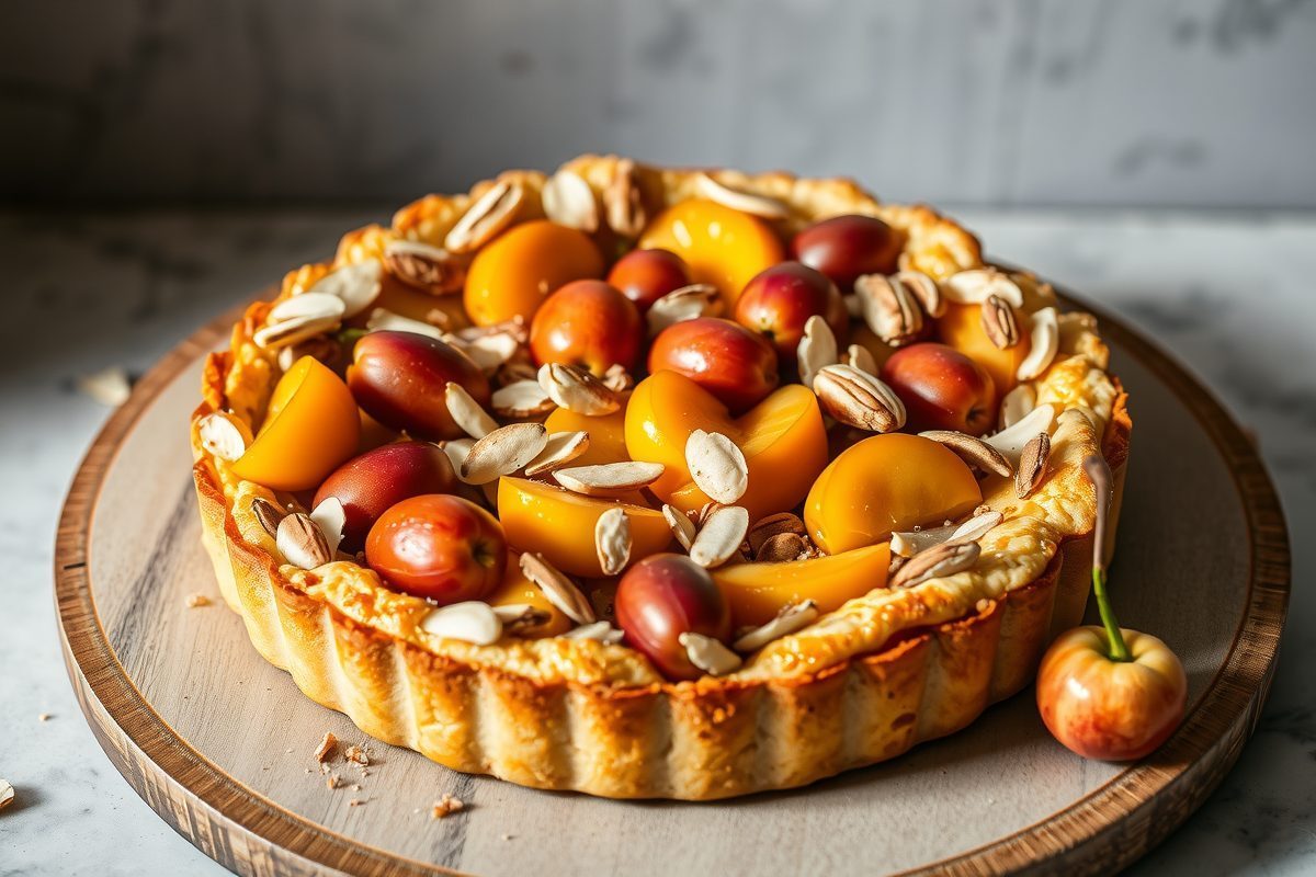Tarte Rustique Aux Mirabelles Et Aux Amandes (jpg)