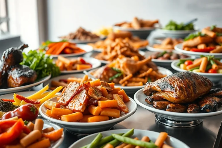 Gros plan sur un buffet gastronomique