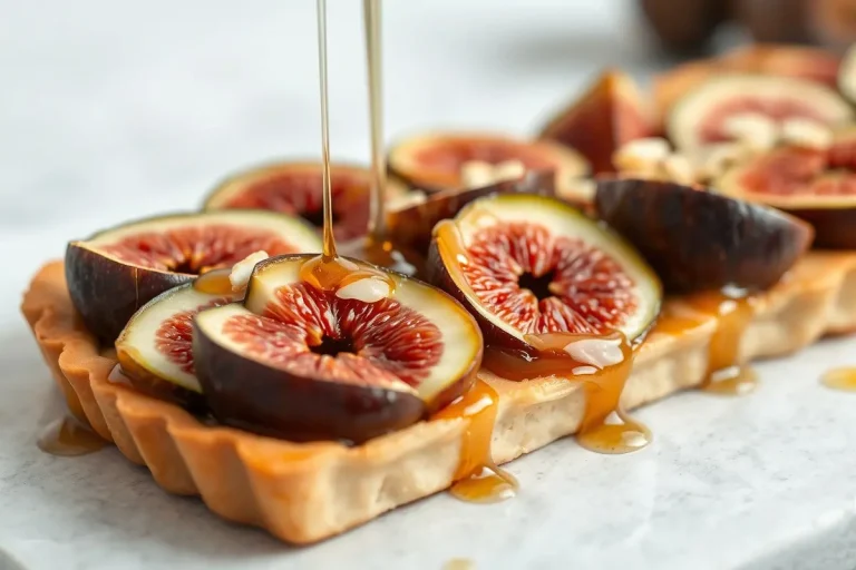 Gros plan sur une tarte aux figues