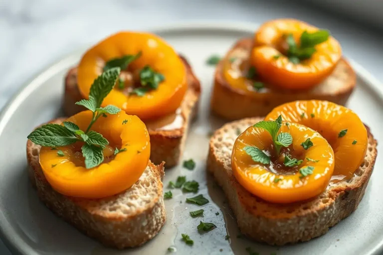 Gros plan sur des tartines d'abricots