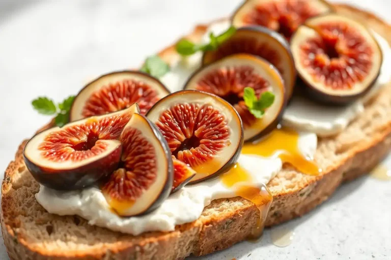Détail de la Tarte Fine aux Figues et Fromage de Chèvre