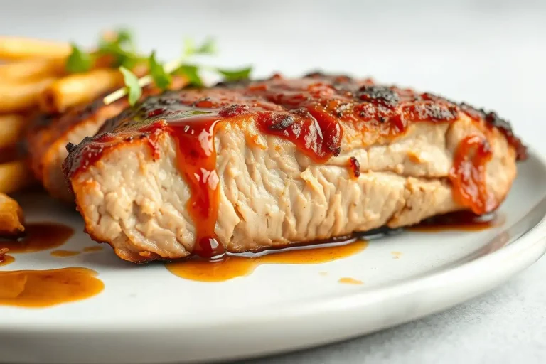 Filet de porc doré et appétissant
