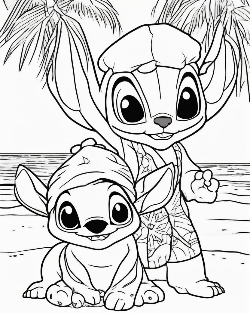 Lilo And Stitch Coloring Pages 5 Free Printable PDF 